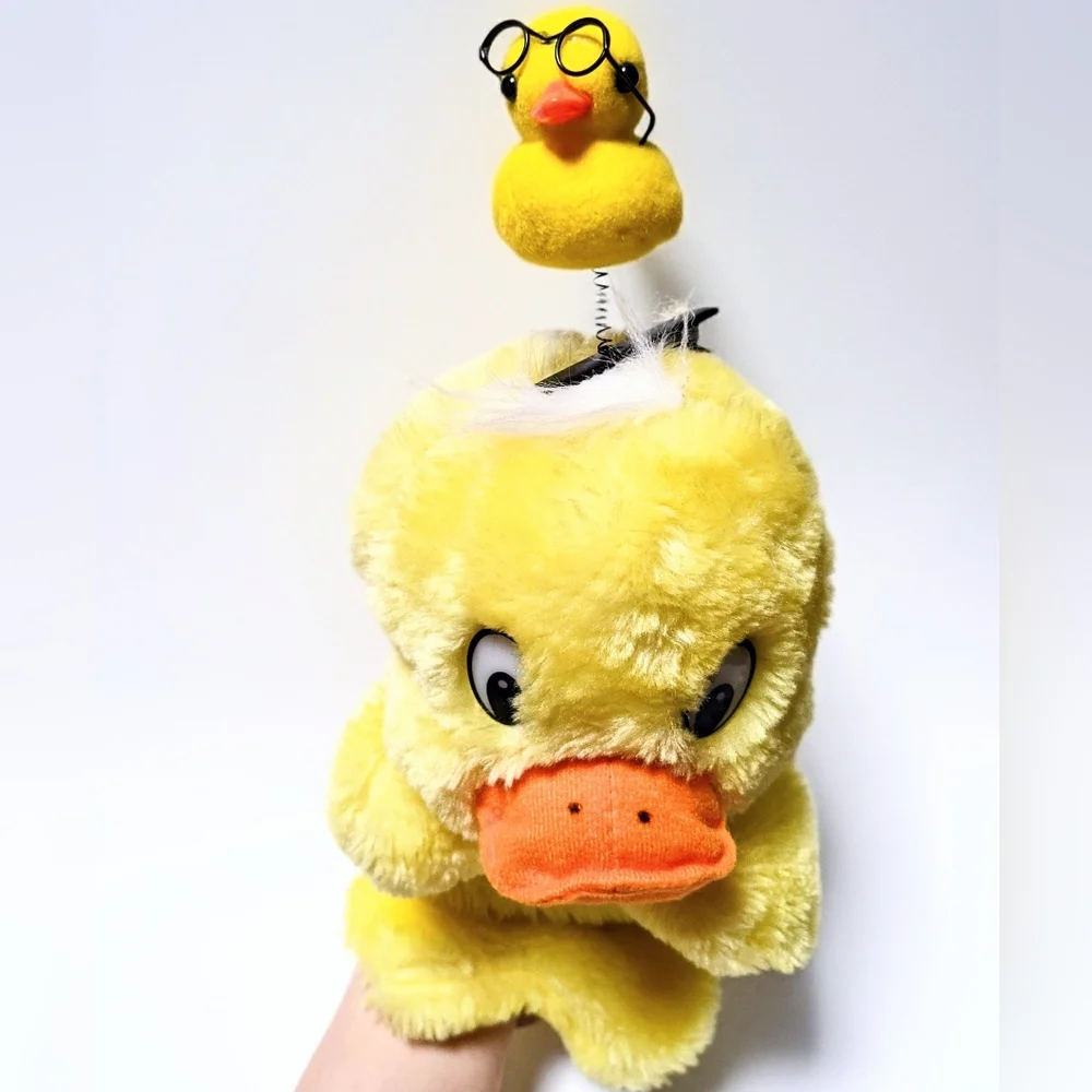 Yellow Duck Puppet Set :New hair pin 72 Krn origami paper 24 Crayons bag new